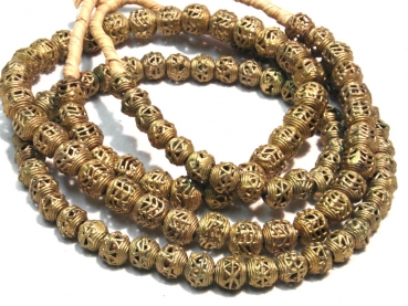 Ashanti Bronze Kugeln ca. 10mm Gittermuster