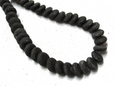 Indonesia Lava schwarz kompakt Linsen überlappend 15x5mm