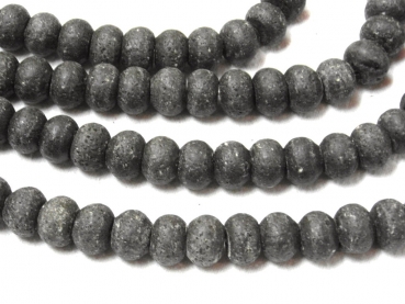 Indonesia Lava schwarz kompakt Rondelle 14x10mm