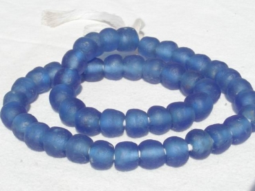 Recycling Glasperlen M saphir blau