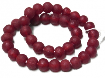 Recycling Glasperlen L rubin rot