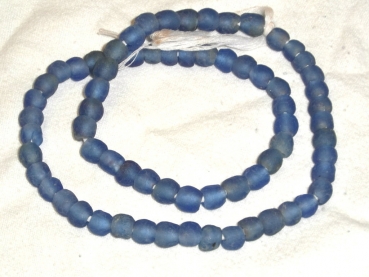 Recycling Glasperlen S saphir blau