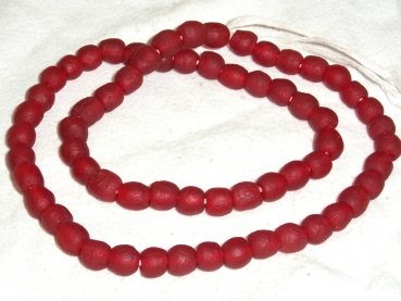 Recycling Glasperlen S rubin rot