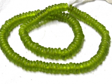 Recycling Glasperlen Scheiben peridot