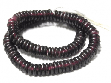 Recycling Glasperlen Scheiben aubergine