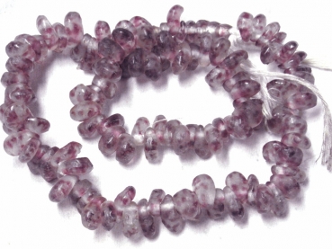 Recycling Glasperlen Tropfen amethyst