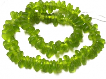 Recycling Glasperlen Tropfen peridot