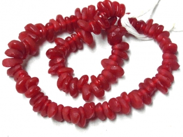 Recycling Glasperlen Tropfen rubin rot