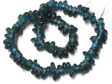 Recycling Glasperlen Tropfen apatit blau