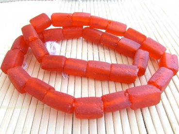 Recyclingglasperlen Tubes orange