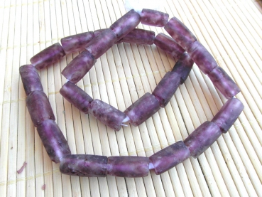Recyclingglasperlen Tubes amethyst