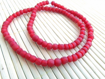 Recycled Glass Beads XS red