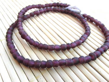 Recyclingglasperlen XS aubergine