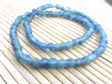 Recycled Glass Beads XS blue-turquoise