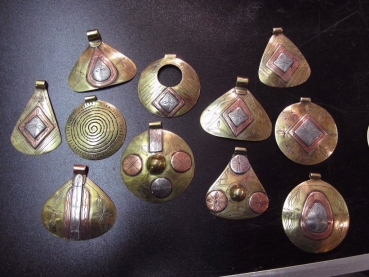 Tuareg Amulette Messing Kupfer Silber 5 Stück