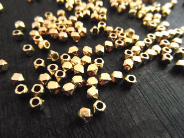 Zamak vergoldet 400 St. Kuboktaeder 3mm, 50g