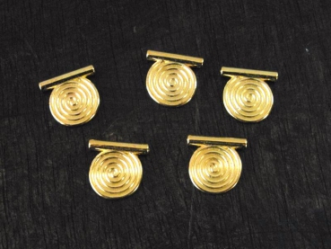 Zamak vergoldet, 60 Spiral Anhänger Perlen 12mm, 50g