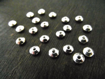 Zamak versilbert 300St. Rondelle glänzend 5x2mm, 50g