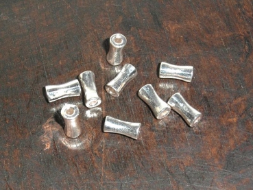 Zamak versilbert, 40 Trommeln 12x5mm, 50g