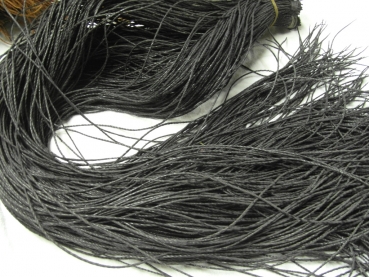 Lederband Ziegenleder gedreht schwarz, ca. 2mm dick, 90cm lang