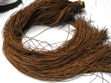 Lederband Ziegenleder gedreht zimtbraun, ca. 2mm dick, 90cm lang