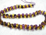 Amethyst und Citrin Hanteln 5x10mm