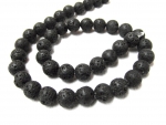 Kivu Lava schwarz Kugeln 10mm