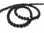 Kivu Lava schwarz Kugeln 4mm