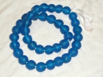 Recycling Glasperlen L topas blau