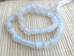 Recyclingglasperlen Tubes kristall weiss