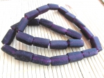 Recyclingglasperlen Tubes aubergine