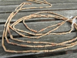 Mini Terracotta Beads beige, Größe 3-5 mm, 1 Strang 80cm