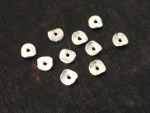 Zamak versilbert, 150St. gewellte gemaserte Scheiben 8x7mm, 50g