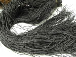 Lederband Ziegenleder gedreht schwarz, ca. 2mm dick, 90cm lang