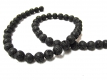 Kivu Lava schwarz Kugeln 8mm