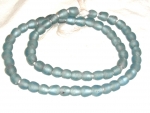 Recycled Glass Beads small aquamarine blue
