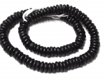 Recycled Glass Beads Disc black
