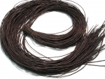 Lederband Ziegenleder gedreht dunkelbraun, ca. 2mm dick, 90cm lang